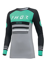 Bluza enduro damska Thor Prime Blaze czarno-zielona