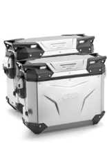 Zestaw kufrów bocznych GIVI Trekker Outback EVO Smart 33/37 aluminiowych, anodyzowanych [bez wkładek SLR; poj.: prawy 33 l, lewy: 37 l]