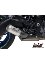 Tłumik SC-Project CR-T Carbon / Titanium, Siatka na wylocie (Slip on) - Suzuki GSX-S 1000 [21-22]