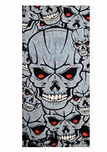 Uniwersalny komin Modeka Skulls Grey