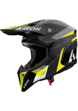 Kask enduro Airoh Wraaap Conguer czarno-szaro-żółty matowy