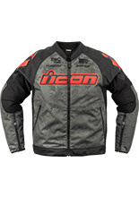 Kurtka motocyklowa tekstylna Icon Overlord 3 Magnacross szara