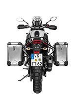 Zestaw: kufry boczne aluminiowe srebrne Zega Pro + stelaże czarne Touratech Yamaha Tenere 700 / World Raid (31+38L)