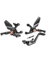 Zestaw regulowanych podnóżków z dźwigniami GILLES MUE2-H02 Honda (wybrane modele) czarno-czerwone