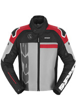 Kurtka motocyklowa tekstylna Spidi Progressive Net H2Out czarno-szaro-czerwona
