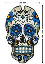 Naklejka na zbiornik Tankpad PUIG Skull niebieski