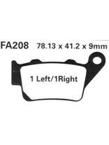 Klocki hamulcowe EBC MXS208 78.13 x 41.2 x 9mm na tył