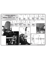 Szyba Givi do Yamaha Cignus X 125 (07 > 15) [mocowanie w zestawie]