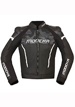 Kurtka motocyklowa skórzana Modeka Valyant czarno-biała