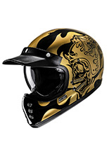 Kask integralny HJC V60 Flame czarno-złoty