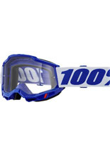 Gogle motocyklowe 100% Accuri 2 Blue z przezroczystą szybką, niebiesko-białe