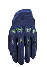 Rękawice motocyklowe tekstylne Five Stunt Evo 2 niebiesko-żółte