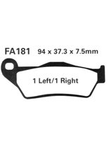 Klocki hamulcowe EBC FA181R 94 x 37.3 x 7.5mm NA PRZÓD