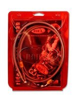 Przewody hamulcowe HEL w oplocie stalowym układ P do Yamaha XT660X (DM014/17/1B) (2004-2016) [PRZÓD i TYŁ]