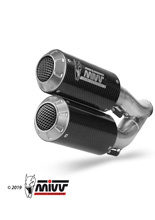Tłumiki motocyklowe Slip-On Line (MK3) MIVV do Ducati Hypermotard 939 (16-18) carbon