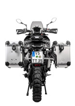 Zestaw: kufry boczne srebrne Zega Evo X + stelaże srebne Touratech Husqvarna Norden 901 [poj.: 45+45l]