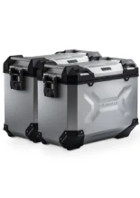 Zestaw: kufry boczne TRAX ADV + stelaże PRO SW-Motech Ducati Multistrada V2/ S (12,13,14) (24-) srebrne [poj.: 2 x 45 L]