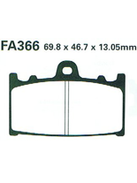 Klocki hamulcowe EBC FA366TT 69.8 x 46.7 x 13.05mm NA TYŁ