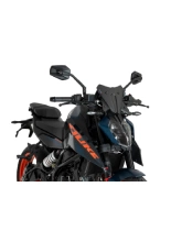 Szyba motocyklowa sportowa PUIG KTM 125 Duke (24-)/ 390 Duke (24-) czarna matowa