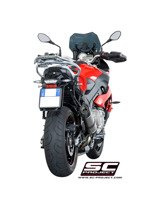 Tłumik Slip-on OVAL high position Czarny z karbonową końcówką wylotu SC-Project do BMW S 1000 XR [15-19]