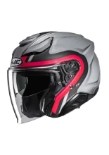 Kask otwarty HJC F31 Bask szaro-różowy