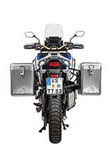 Zestaw: kufry boczne srebrne Zega Mundo + stelaże czarne Touratech Honda CRF1100L Africa Twin (22-)/ Adventure Sports (19-) (38+45L)