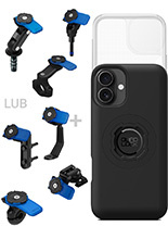 Zestaw na motocykl: etui MAG na telefon iPhone 16 Plus (magnetyczne) + wodoodporny pokrowiec MAG + mocowanie Quad Lock