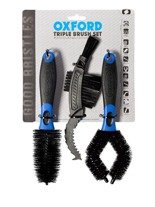 Zestaw szczotek do czyszczenia motocykla Oxford Triple Brush