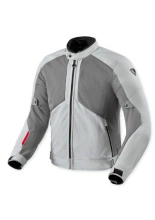 Kurtka motocyklowa tekstylna REV’IT! Torque 3 H2O jasnoszaro-czerwona