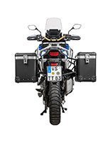 Zestaw: kufry boczne z anodowanego aluminium czarne Zega Pro + stelaże czarne Touratech Honda CRF1100L Africa Twin (22-)/ Adventure Sports (38+45L)