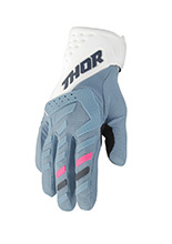 Rękawice cross damskie Thor Spectrum niebiesko-białe