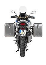 Zestaw: kufry boczne srebrne Zega Mundo + stelaże srebrne Touratech Honda CRF1100L Africa Twin (22-)/ Adventure Sports (19-) (38+45L)