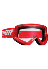 Gogle motocyklowe dziecięce Thor Combat Racer czerwono-białe