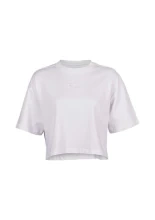 Koszulka damska FOX Word OS Crop z krótkim rękawem biała