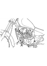 Gmol silnika Hepco&Becker do Yamaha SR 125