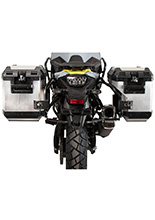 Zestaw: kufry boczne + stelaże Hepco&Becker Xplorer Cutout do Suzuki V-Strom 800 DE (23-) srebrne