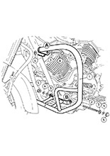 Gmol silnika Hepco&Becker do Yamaha XVS 1100 Drag Star