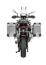 Zestaw: kufry boczne aluminiowe srebrne Zega Pro + stelaże srebrne Touratech Triumph Tiger 900 Rally / Pro / GT / GT Pro (20-) (31+38L)