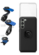 Zestaw rowerowy: etui MAG na telefon Samsung Galaxy S23+ (magnetyczne) + wodoodporny pokrowiec MAG + mocowanie Quad Lock