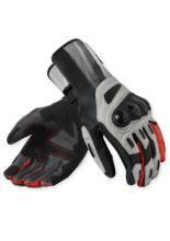 Rękawice motocyklowe skórzano-tekstylne REV’IT! Metis 2 szaro-fluo czerwone