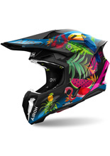 Kask enduro Airoh Twist 3 Amazonia czarrno-niebiesko-różowy