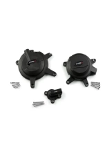 Pokrywy dekli silnika PUIG Kawasaki Ninja 400 (18-24) czarne