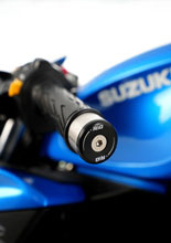 Koncówki kierownicy motocyklowej R&G Racing Suzuki GSX-R125 (17-)/GSX-S 750 (17)/Yamaha X-Max 300 (17-) srebrno-czarne