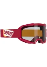 Gogle motocyklowe Leatt Vizion 2.5 z przezroczystą szybką, czerwone