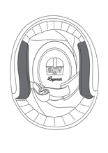 Poduszki policzkowe AGV do kasku X70 czarne