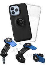 Zestaw na motocykl: etui na telefon iPhone 14 Pro Max + wodoodporny pokrowiec + mocowanie Quad Lock