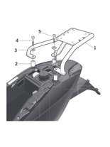 Stelaż Shad pod kufer centralny Aprilia Sportcity One 4T 125 (10-17)/ SR Motard 50/ 125 (11-19)