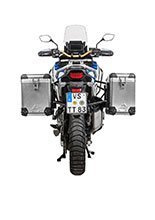 Zestaw: kufry boczne aluminiowe srebrne Zega Pro + stelaże czarne Touratech Honda CRF1100L Africa Twin (22-)/ Adventure Sports (38+45L)