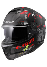 Kask integralny LS2 FF808 Stream II Angry Monkey czarno-czerwony matowy