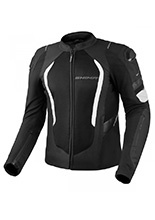 Kurtka motocyklowa tekstylna Shima Mesh Pro 2.0 czarno-biała